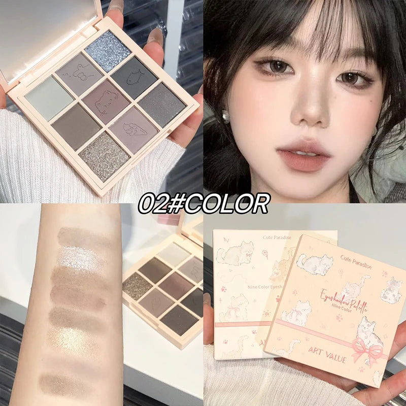 Perlmutt Highlighter & Schimmernde Lidschattenpalette – Langanhaltende, Schweiß- und Wasserfeste Farbintensität