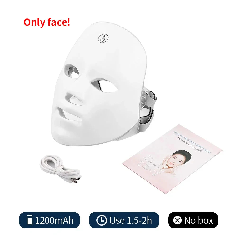 Kabellose 7-Farben LED-Maske – Für strahlende, glatte und jünger wirkende Haut