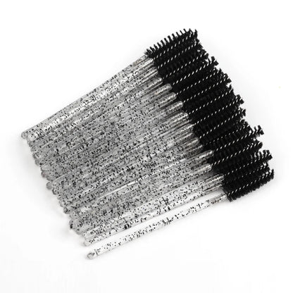 5/50 Stück Kristall-Wimpernbürsten – Make-up Pinsel für Wimpernverlängerung & Augenbrauen | Professionelles Beauty-Tool