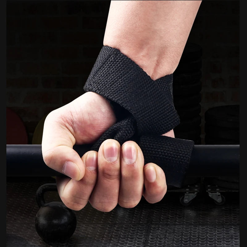 Baumwoll-Gewichtheberriemen – Verstellbare, rutschfeste Powerlifting-Handgelenkriemen für Krafttraining, Fitnessstudio & sportliche Griffunterstützung