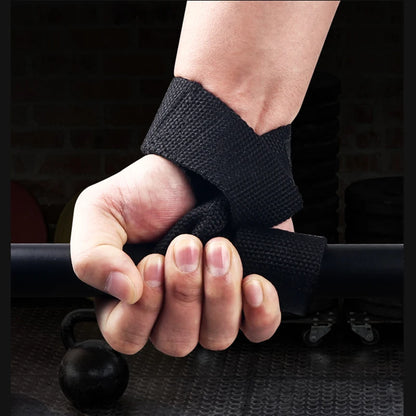 Baumwoll-Gewichtheberriemen – Verstellbare, rutschfeste Powerlifting-Handgelenkriemen für Krafttraining, Fitnessstudio & sportliche Griffunterstützung