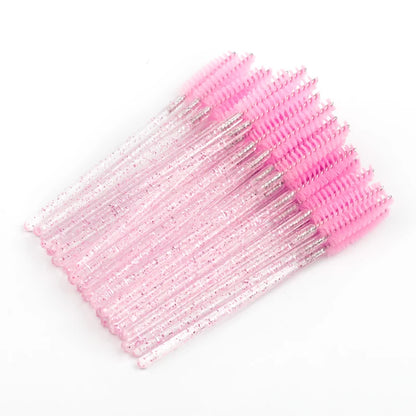 5/50 Stück Kristall-Wimpernbürsten – Make-up Pinsel für Wimpernverlängerung & Augenbrauen | Professionelles Beauty-Tool