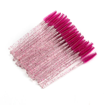5/50 Stück Kristall-Wimpernbürsten – Make-up Pinsel für Wimpernverlängerung & Augenbrauen | Professionelles Beauty-Tool