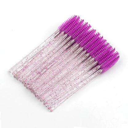 5/50 Stück Kristall-Wimpernbürsten – Make-up Pinsel für Wimpernverlängerung & Augenbrauen | Professionelles Beauty-Tool
