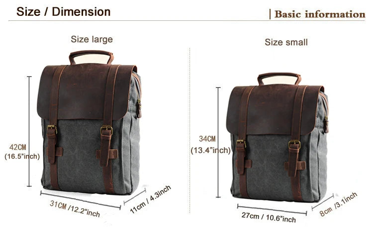 Herren Rucksack aus Canvas