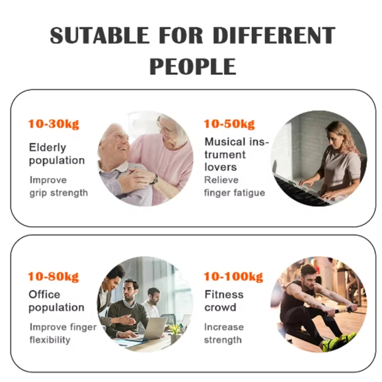 Verstellbarer Handtrainer 5–100 kg – Griffkraft- und Handgelenk-Stärker für Fitness, Muskelaufbau und Rehabilitation