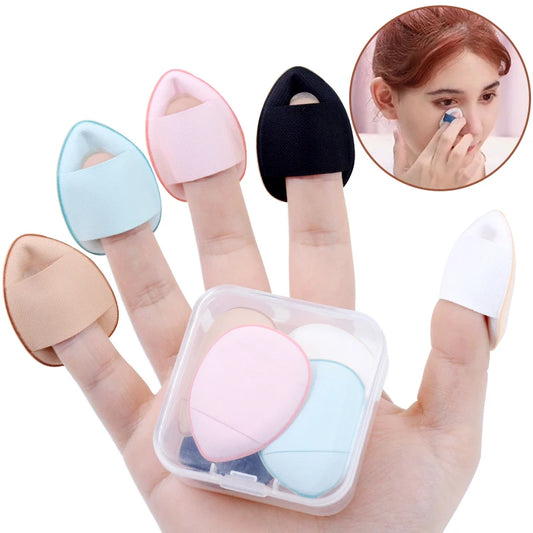 5/10 Stück Mini-Finger-Pads – kleine Air-Cushion-Puder-Schwämme für Foundation, Concealer, BB Cream, Kosmetik-Applikatoren, Make-up-Tools