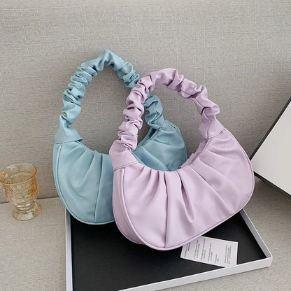 Kleine Damen Handtasche mit gerafftem Griff