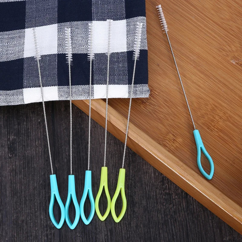 1PC Trinkhalm-Reinigungsbürsten-Set – Rohrreiniger für Trinkhalme aus Edelstahl, langer Griff, Nylon-Reinigungsbürste für Strohhalme