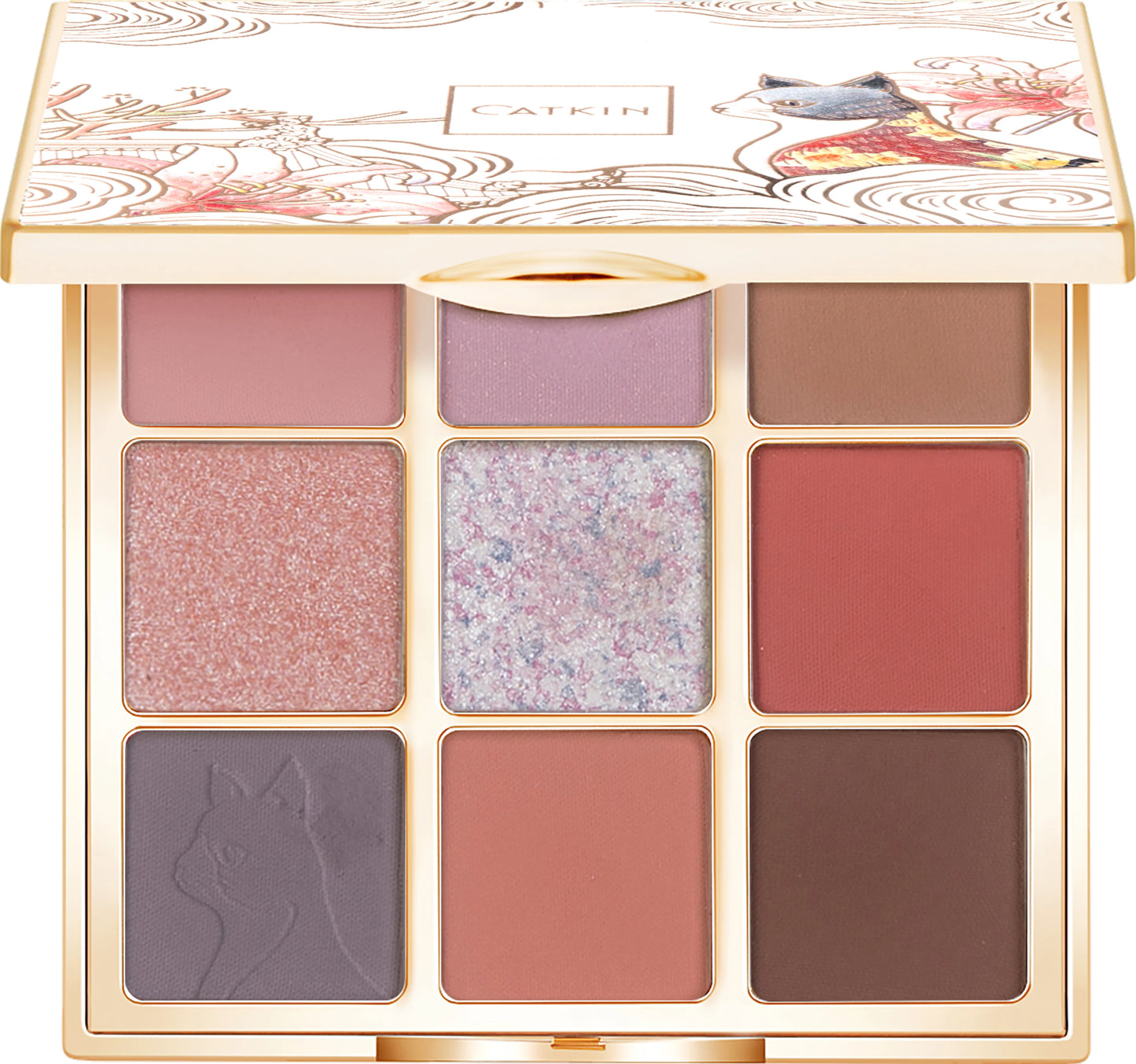 Lidschattenpalette – 9 Farben, Matt & Schimmer, Hochpigmentiert, Cremige Textur, Natürliche Bronze- & Neutral-Töne
