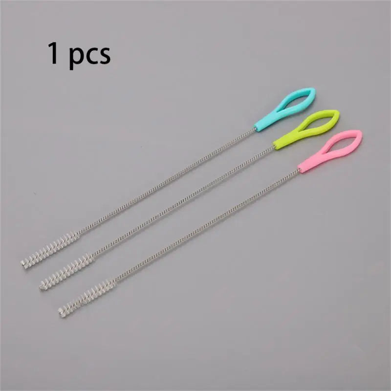 1PC Trinkhalm-Reinigungsbürsten-Set – Rohrreiniger für Trinkhalme aus Edelstahl, langer Griff, Nylon-Reinigungsbürste für Strohhalme