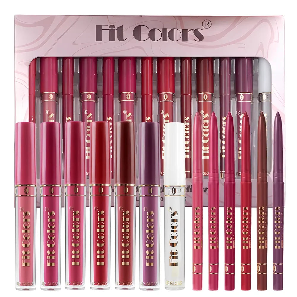 13-teiliges Lipgloss-Set – Langanhaltend, Wasserfest & Schweißresistent