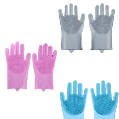 Silikon-Spülhandschuhe – Umweltfreundliche Mehrzweck-Reinigungshandschuhe, Wasserdicht, für Küche, Haustierbad & Autoreinigung