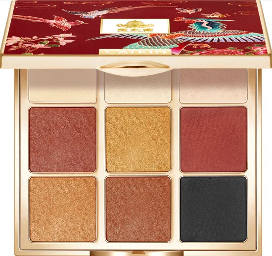 Lidschattenpalette – 9 Farben, Matt & Schimmer, Hochpigmentiert, Cremige Textur, Natürliche Bronze- & Neutral-Töne