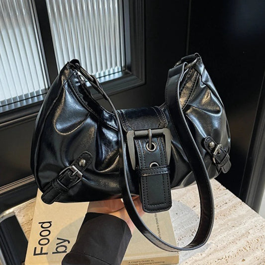 Y2K Retro Hobo-Umhängetasche für Damen mit Falten – Trendige Achsel-Clutch für Reisen, Arbeit und Shopping