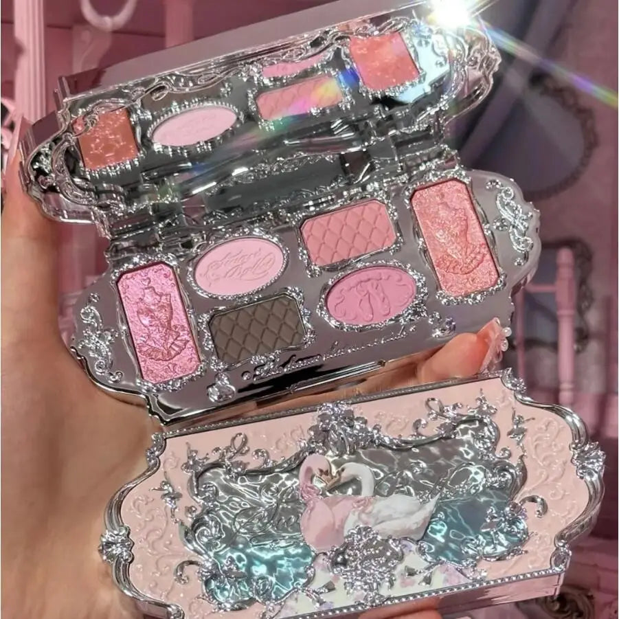 Lidschattenpalette – 6 Farben | Matt, Schimmer & Glitzer | Hochpigmentierte Eye Shadow Palette für Strahlende Augen-Looks