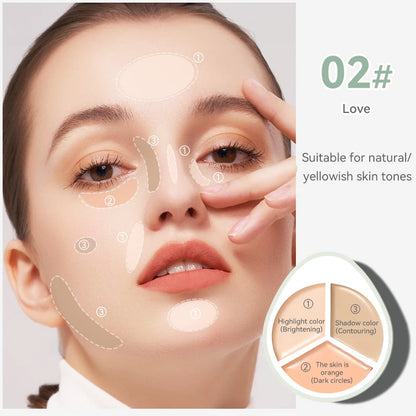 3D Contour & Concealer Palette – Mattes Finish, Langanhaltend, Kaschiert Augenringe & Makel, Perfekt für Pickel & Hautunreinheiten