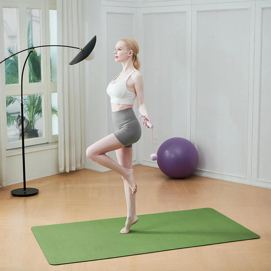 Yoga-Matte 80/100 cm – Rutschfeste TPE-Matte für Pilates, Yoga, Fitness und Training