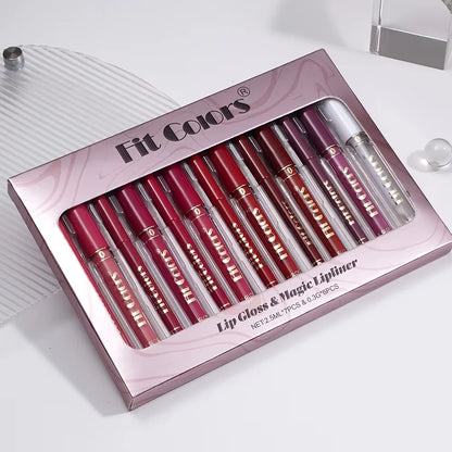 13-teiliges Lipgloss-Set – Langanhaltend, Wasserfest & Schweißresistent