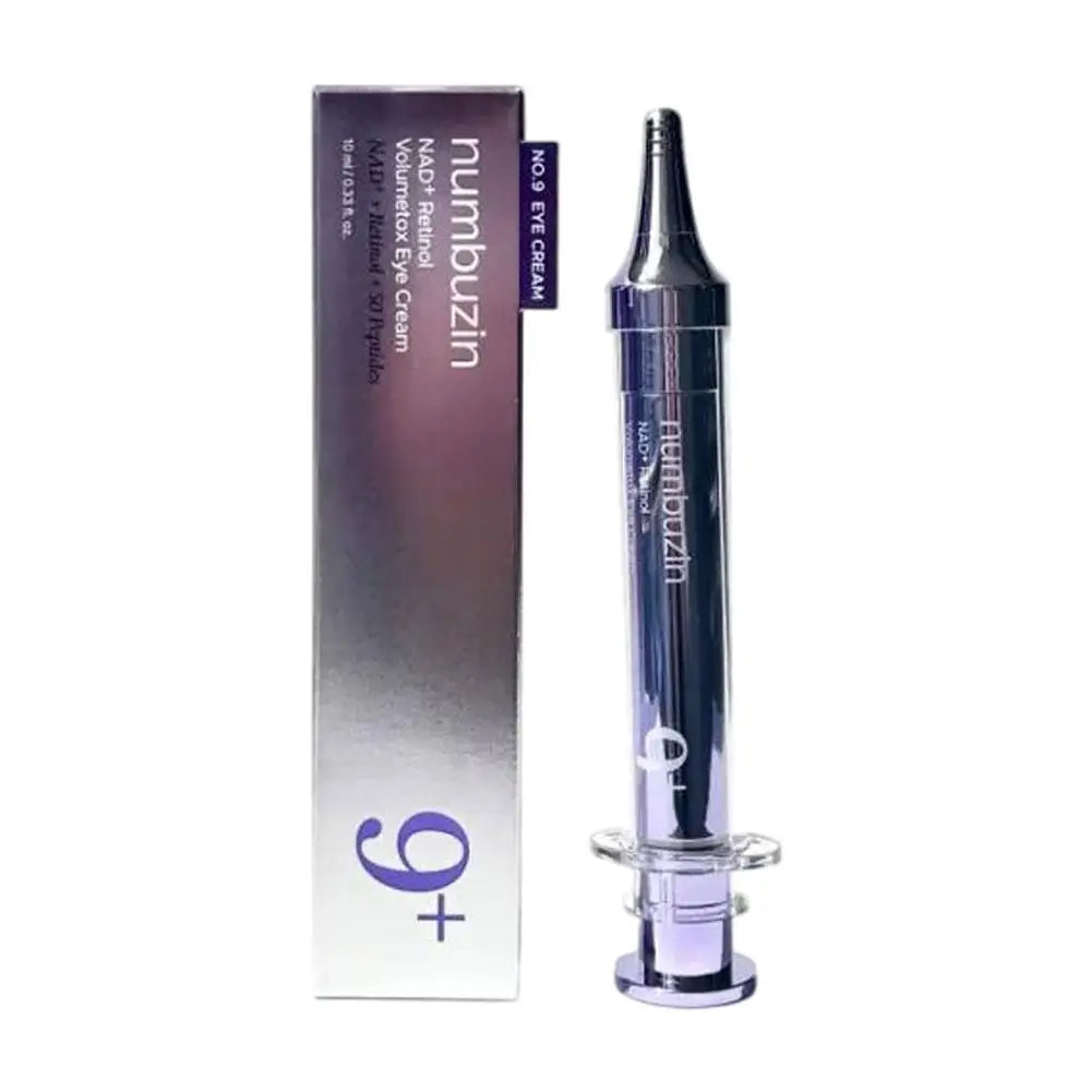 No. 9 Augencreme – Numbuzin NAD+ Retinol Volumetox Eye Cream mit 50 Peptiden. No. 9+ NAD+ Bio Lifting Essence – Originalmarke für professionelle Gesichtspflege.