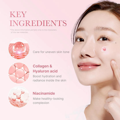 Leichte Feuchtigkeitscreme fürs Gesicht – 5 % Niacinamid, Glow-Hydration & Kollagenkapseln für einen ebenmäßigen, strahlenden Teint
