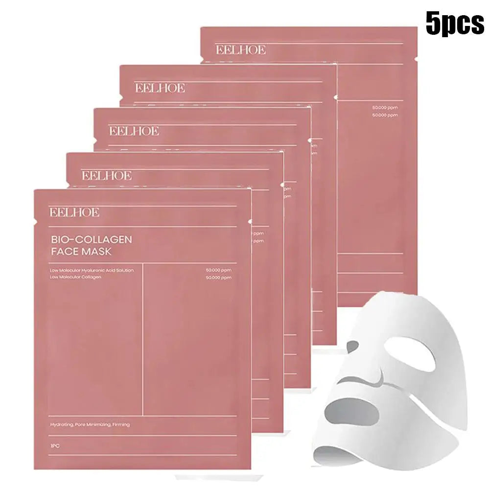 1/5/10 Stück Bio-Kollagen-Gesichtsmaske – Porenverfeinernd, Tiefenbefeuchtend, Overnight-Maske, Feuchtigkeitsspendend und Hautaufhellend