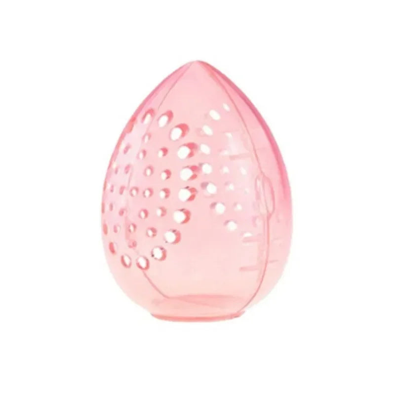 Transparente Aufbewahrungsbox für Make-up-Schwämme – Tragbarer Trocknungsbehälter, Hygienischer Schwammhalter, Eierförmiges Design