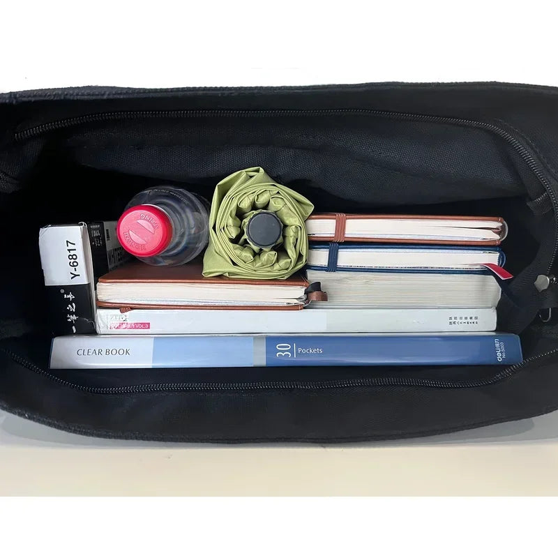 Damen Schul-Messenger-Tasche – Schultertasche für Frauen, große Kapazität, lässige Canvas-Tasche, Einfarbig, für Alltag und Schule
