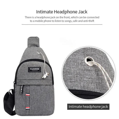 Runde Herren-Schultertasche