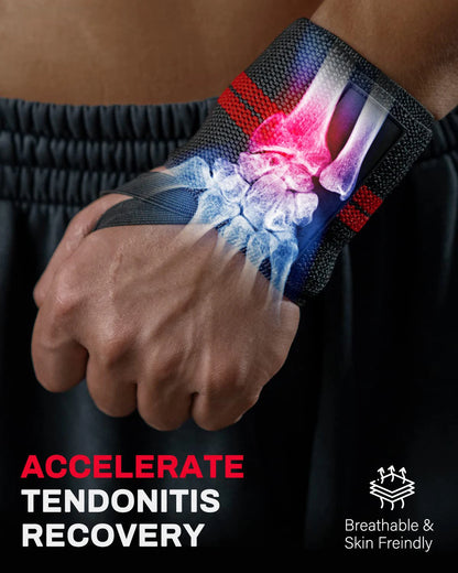 „1 Paar Extra starke Handgelenkstützen – Handgelenkbandagen für Gewichtheben, Fitness, Gym-Training, mit individuellem Logo“