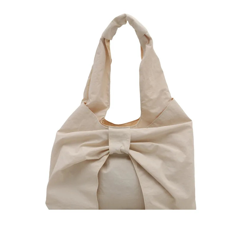 Retro Plaid-Schultertasche mit Schleife für Damen – Schlichte Pendler-Unterarmtasche, Lässige Tragbare Damen-Shopping-Tasche, Tote Bag