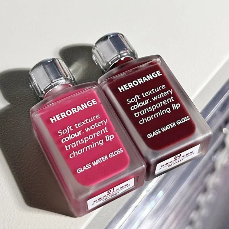 Transparentes Rotes Lip Gloss – Spiegelnder Jelly-Liquid Lippenstift, Hydratisierend & Feuchtigkeitsspendend, Langanhaltend, Lippenfarbe & Make-up