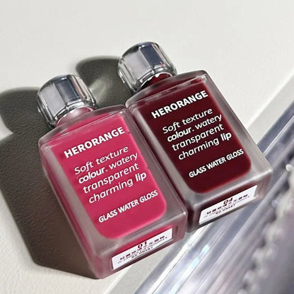 Transparentes Rotes Lip Gloss – Spiegelnder Jelly-Liquid Lippenstift, Hydratisierend & Feuchtigkeitsspendend, Langanhaltend, Lippenfarbe & Make-up