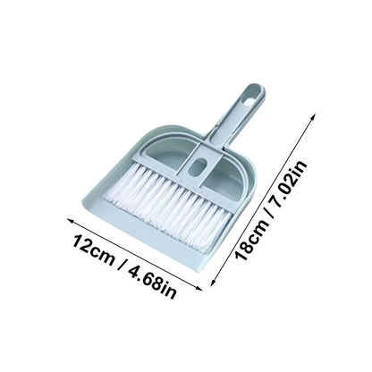 Mini Tischbesen & Kehrschaufel Set – Desktop Reinigungsset für Haushalt, Büro & Auto