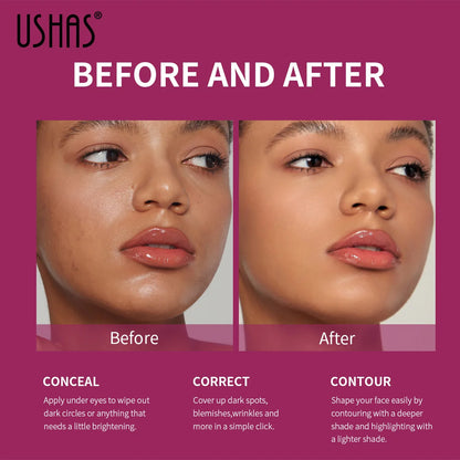 Gesichts-Concealer-Schwammkopf für flüssige Foundation & BB Cream – langanhaltend, wasserfest, ölregulierend und aufhellend