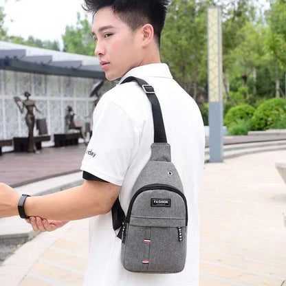 Runde Herren-Schultertasche