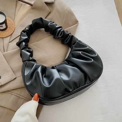 Kleine Damen Handtasche mit gerafftem Griff