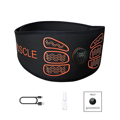 EMS Bauchmuskel-Gürtel – Elektrischer Muskelstimulator für Bauch, Taille & Fitness, USB Wiederaufladbar, Körperstraffung & Gewichtsmanagement