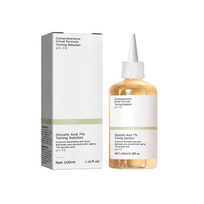 100ml Glycolic Acid 7% Toning Solution – Peeling-Lotion zur Entfernung von Hautunreinheiten und zur Feuchtigkeitspflege