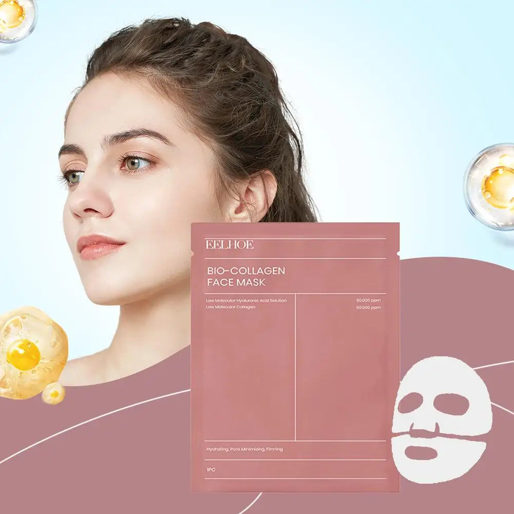 1/5/10 Stück Bio-Kollagen-Gesichtsmaske – Porenverfeinernd, Tiefenbefeuchtend, Overnight-Maske, Feuchtigkeitsspendend und Hautaufhellend