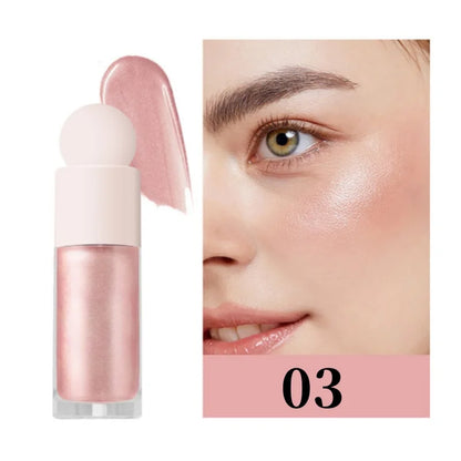 3 Farben Schimmer Flüssig-Highlighter – Langanhaltend, Gesicht & Körper, Glänzend, Ideal für Musikfestivals, Partys & Makeup-Zubehör