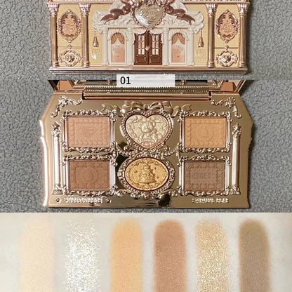 Lidschattenpalette – 6 Farben | Matt, Schimmer & Glitzer | Hochpigmentierte Eye Shadow Palette für Strahlende Augen-Looks