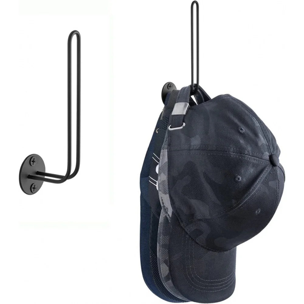 Baseballkappen-Halter für die Wand – Platzsparender Hut-Organizer mit L-förmigen Haken