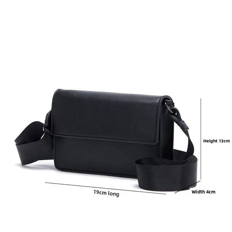 Herren-Schultertasche – Lässige Herren-Crossbody-Tasche, Vielseitige Flip-Cover-Postbotentasche, Kleine quadratische Crossbody-Tasche für Männer