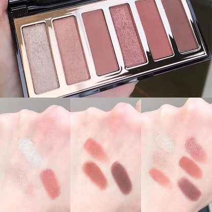 6-Farben Lidschattenpalette – Luxuriöse Matte & Zarte Schimmer-Finishes, Langanhaltende Farbe, Vielseitiges Augen-Make-up