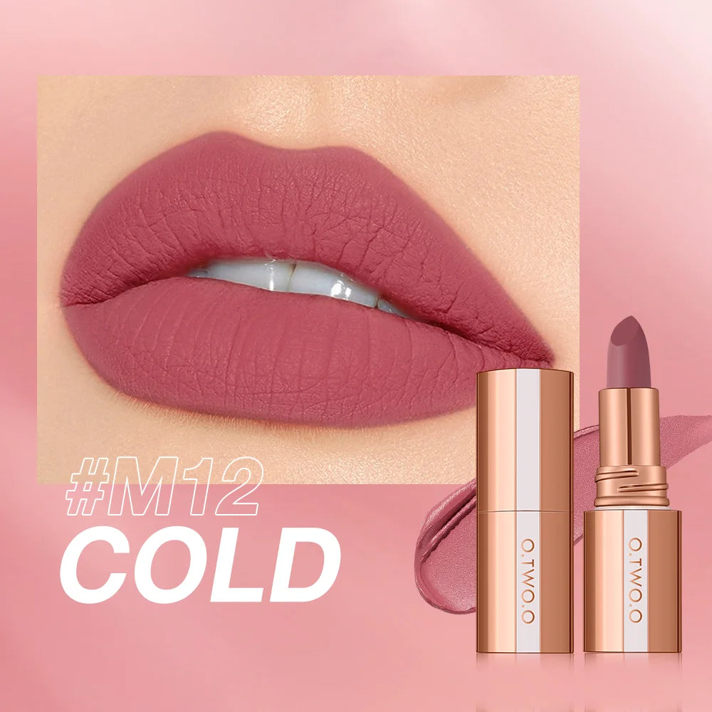 Matt Lippenstift – Langanhaltend, Wasserfest, Wischfest, Klassisch, Hochpigmentiert, Samtiges Finish, Lippen-Make-up