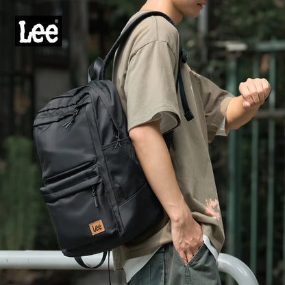 Klassischer Schwarzer Unisex College-Rucksack – Große Kapazität, lässig, Freizeit, Nylon Laptop-Rucksack für Damen und Herren