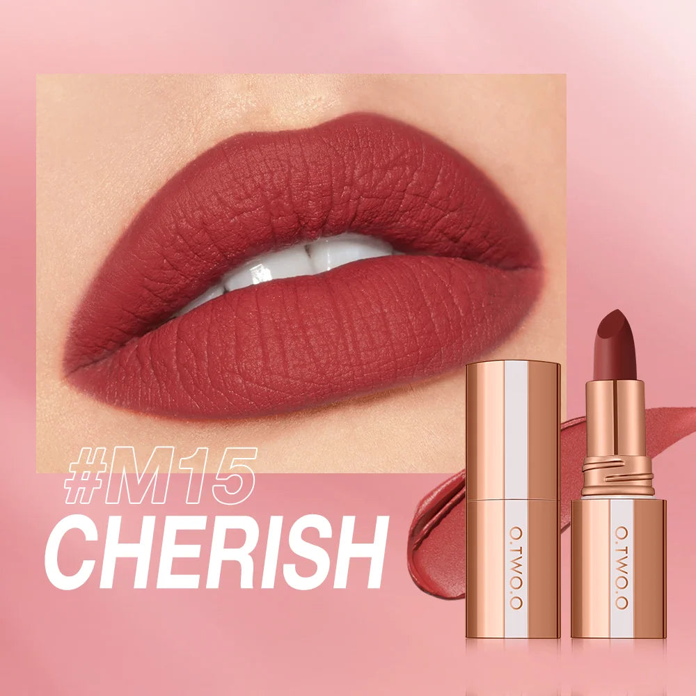 Matt Lippenstift – Langanhaltend, Wasserfest, Wischfest, Klassisch, Hochpigmentiert, Samtiges Finish, Lippen-Make-up