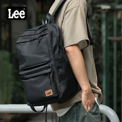 Klassischer Schwarzer Unisex College-Rucksack – Große Kapazität, lässig, Freizeit, Nylon Laptop-Rucksack für Damen und Herren