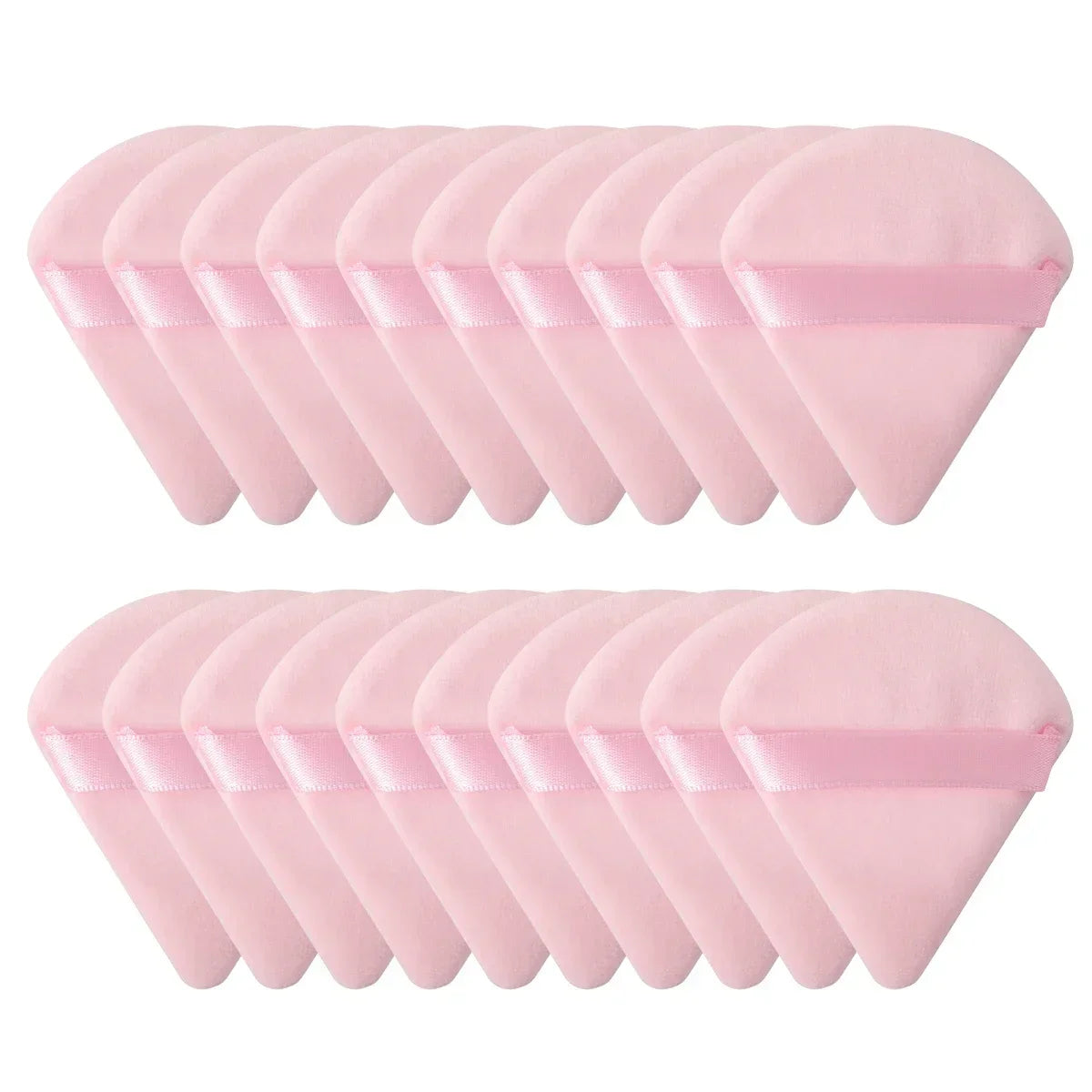 10/20 Stück Dreieckige Samt-Puderquaste – Mini Make-up-Schwamm | Waschbar, leicht & ideal für Gesichtsmake-up